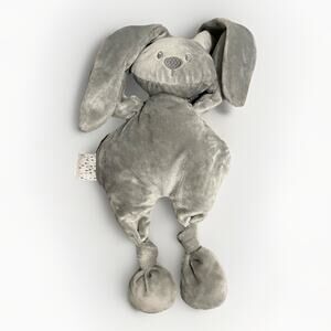 NATTOU LAPIDOU BUNNY Security Baby Lovey Gray Soft Plush Velvet Floppy 12”